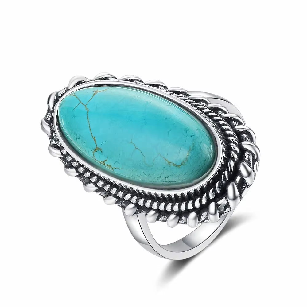 Desert Bloom Turquoise Ring – a Statement of Earthy Elegance