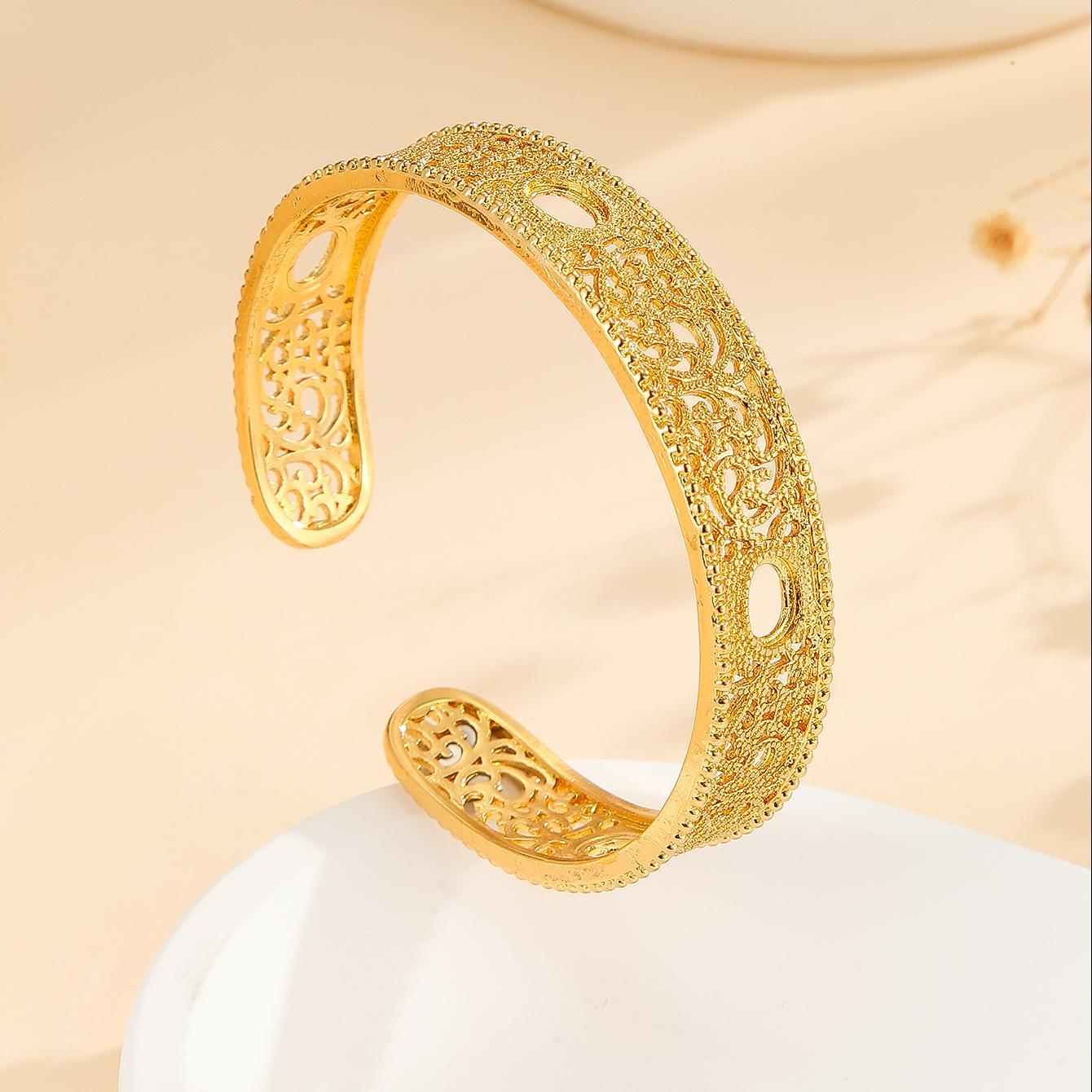 1pcs Luxury Style Gold Bracelet Hollowed