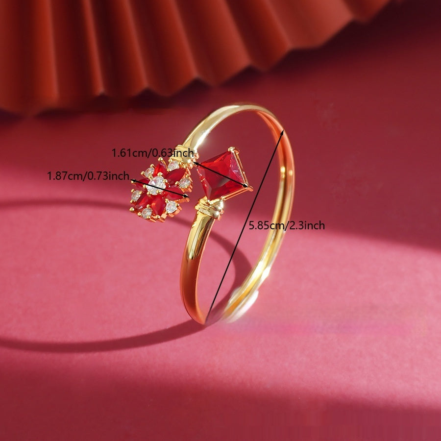 Women's Fashion Elegant Round Zircon Bracelet